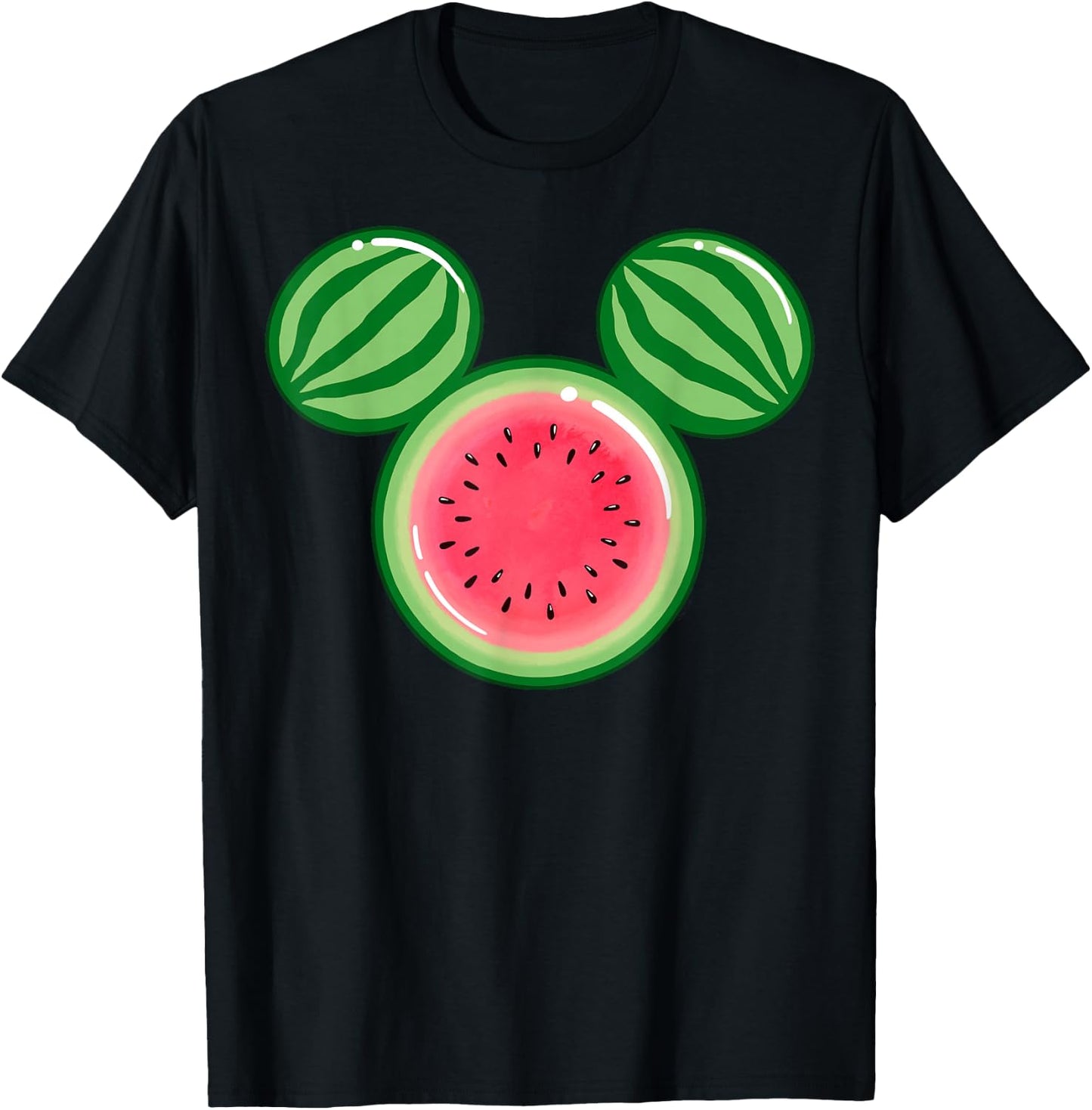 Disney Mickey & Friends Mickey Watermelon Ears T-Shirt - T-Shirt | Black