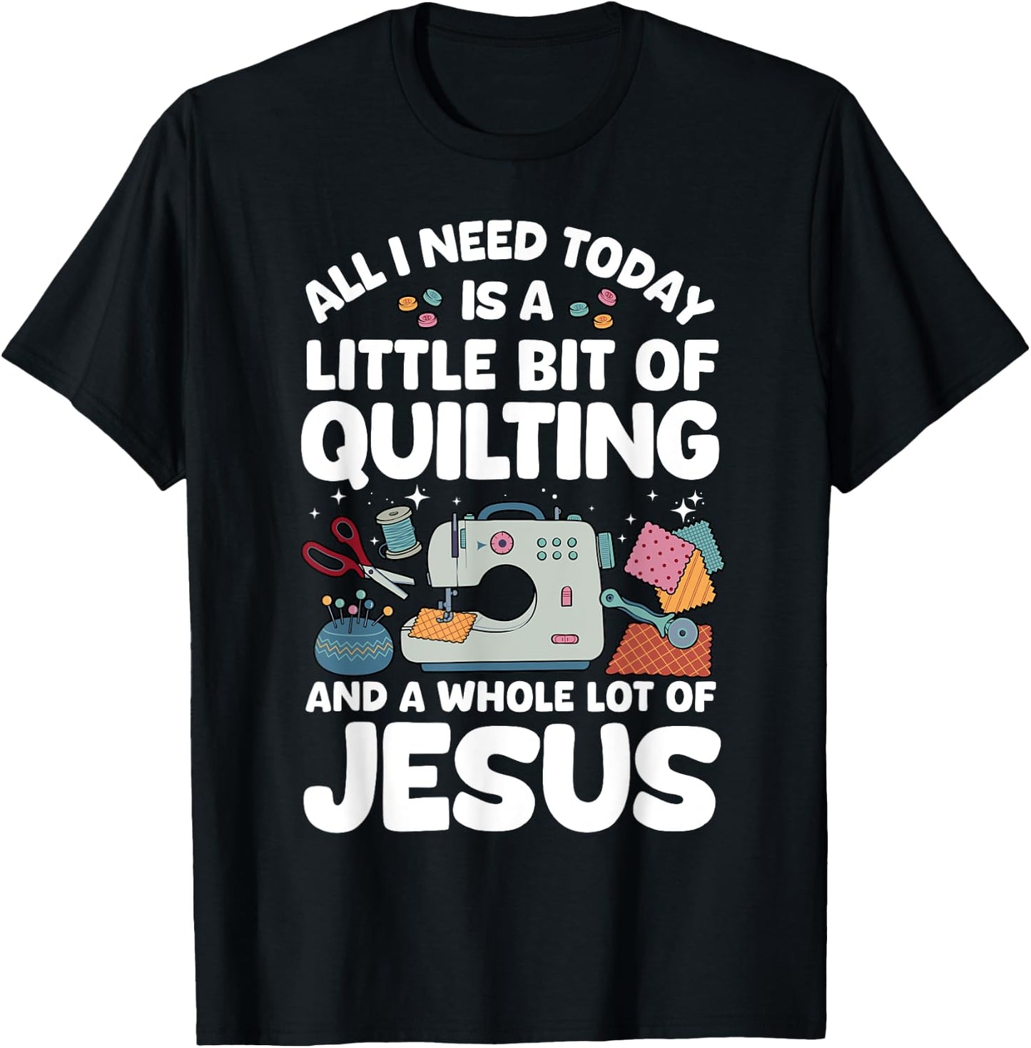 Cool Quilting Art Women Sewing Quilt Lover Quilter T-Shirt - T-Shirt | Black
