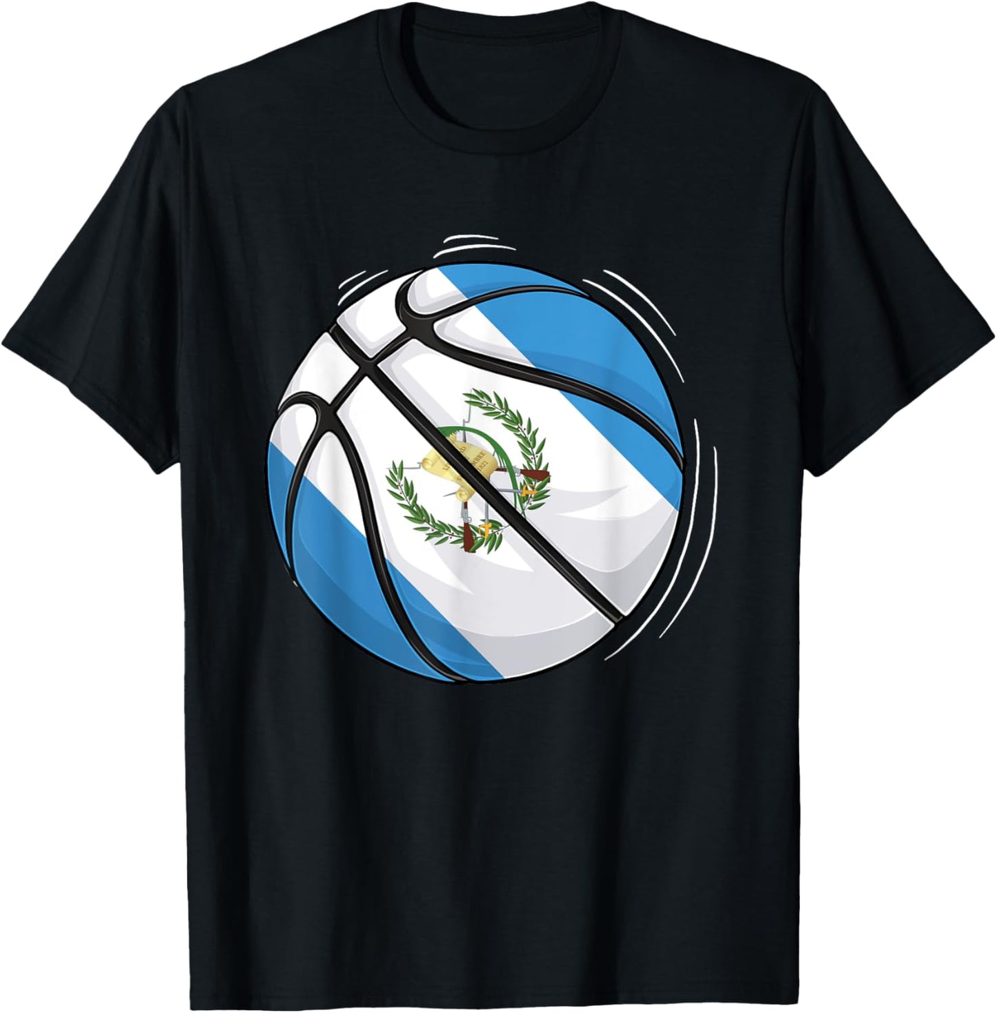 Basketball Ball With The Flag Of Guatemala T-Shirt - T-Shirt | Black