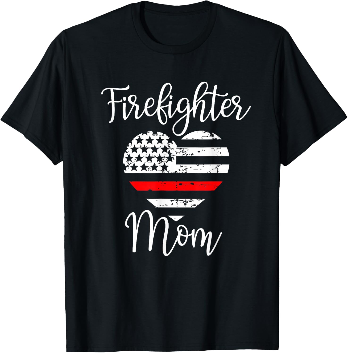 Firefighter Mom Son Firefighter Family Support Gift T-Shirt - T-Shirt | Black