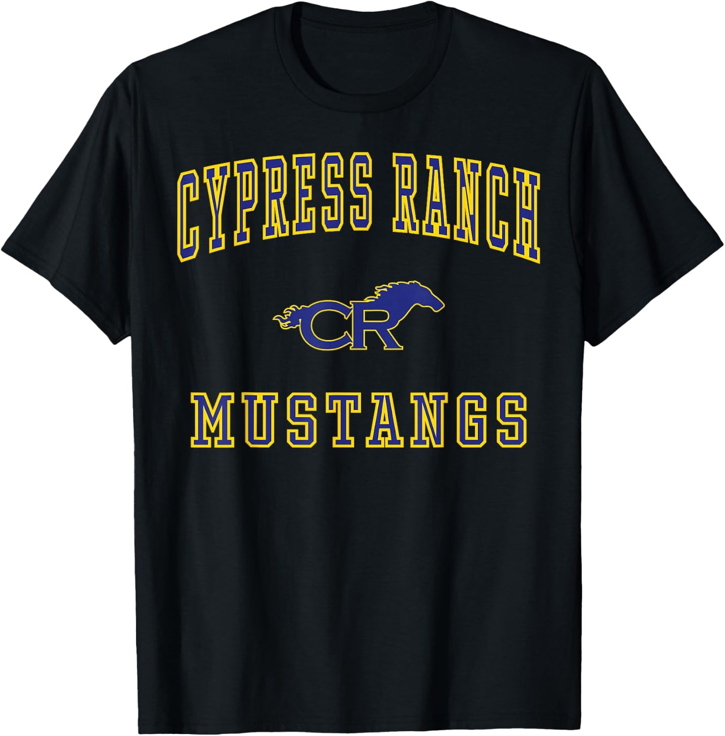 Cypress Ranch High School Mustangs C1 T-Shirt - T-Shirt | Black