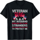 Veteran Wife USA Veterans Day US Army Veteran Mother's Day T-Shirt - T-Shirt | Black