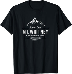 Mount Whitney summit club - California T-Shirt - T-Shirt | Black