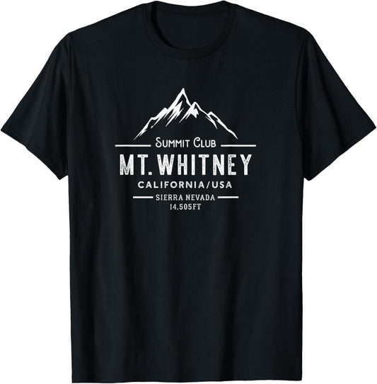 Mount Whitney summit club - California T-Shirt - T-Shirt | Black