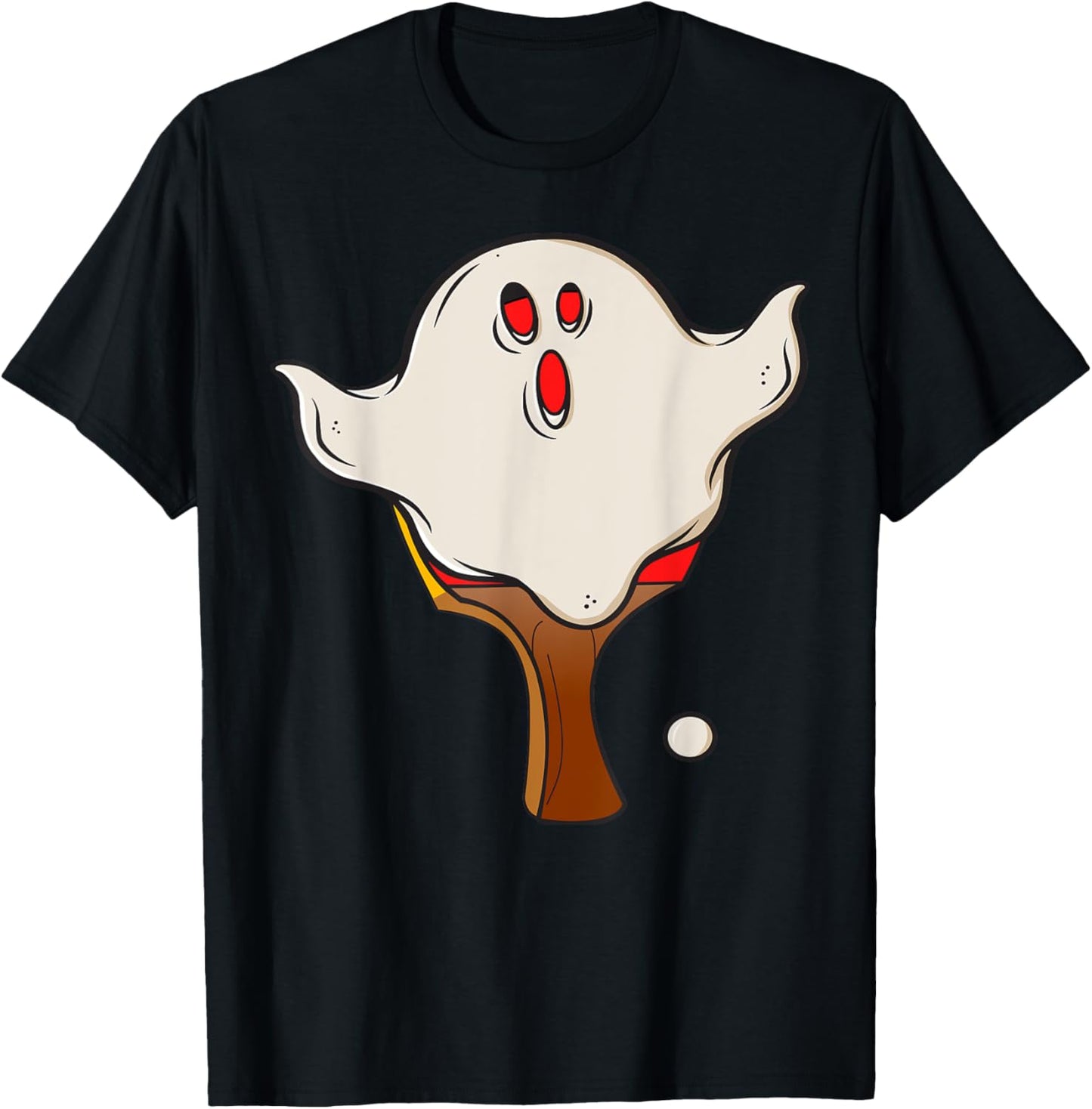 Table Tennis Halloween Ghost Halloween Disguise Halloween T-Shirt - T-Shirt | Black