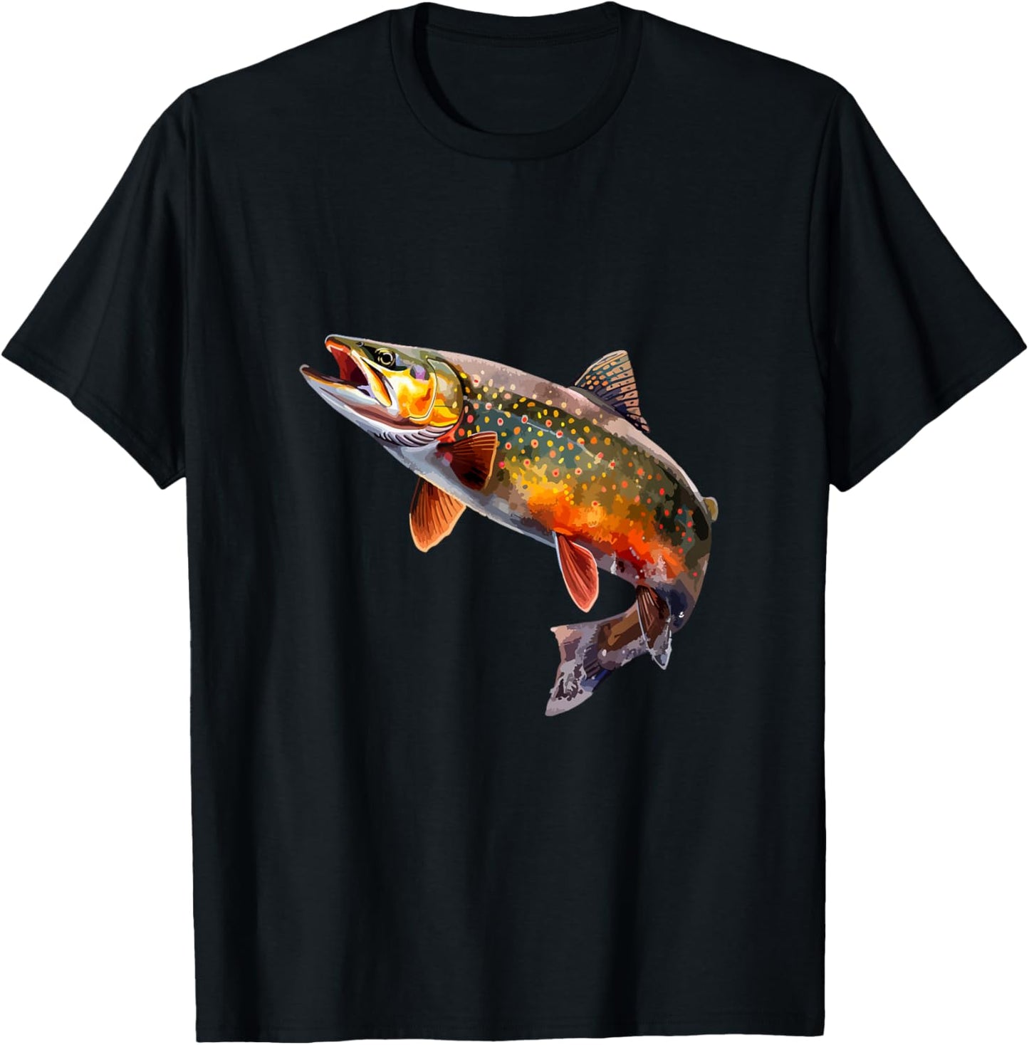 Speckled Brook trout graphic T-Shirt - T-Shirt | Black