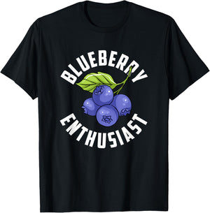 Blueberry Enthusiast Blueberries Lover Farmer Eater T-Shirt - T-Shirt | Black