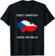 Cesky Krumlov Czech Republic Distressed Czech Republic Flag T-Shirt - T-Shirt | Black