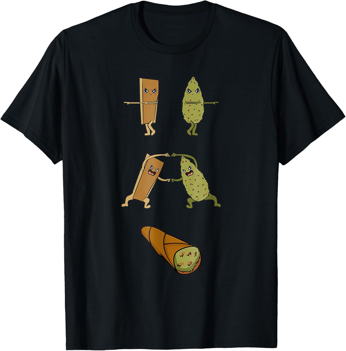 Funny Ganja Blunt Anime Weed T-Shirt - T-Shirt | Black