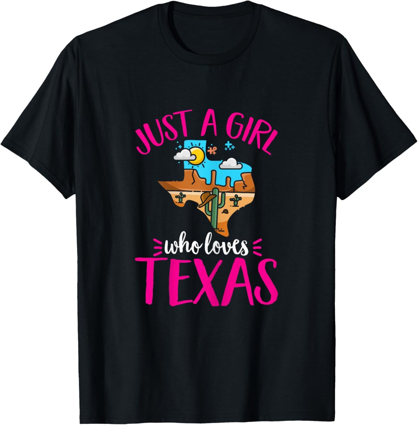Texas Home Love Texan Girl Who Loves Her Texas T-Shirt - T-Shirt | Black