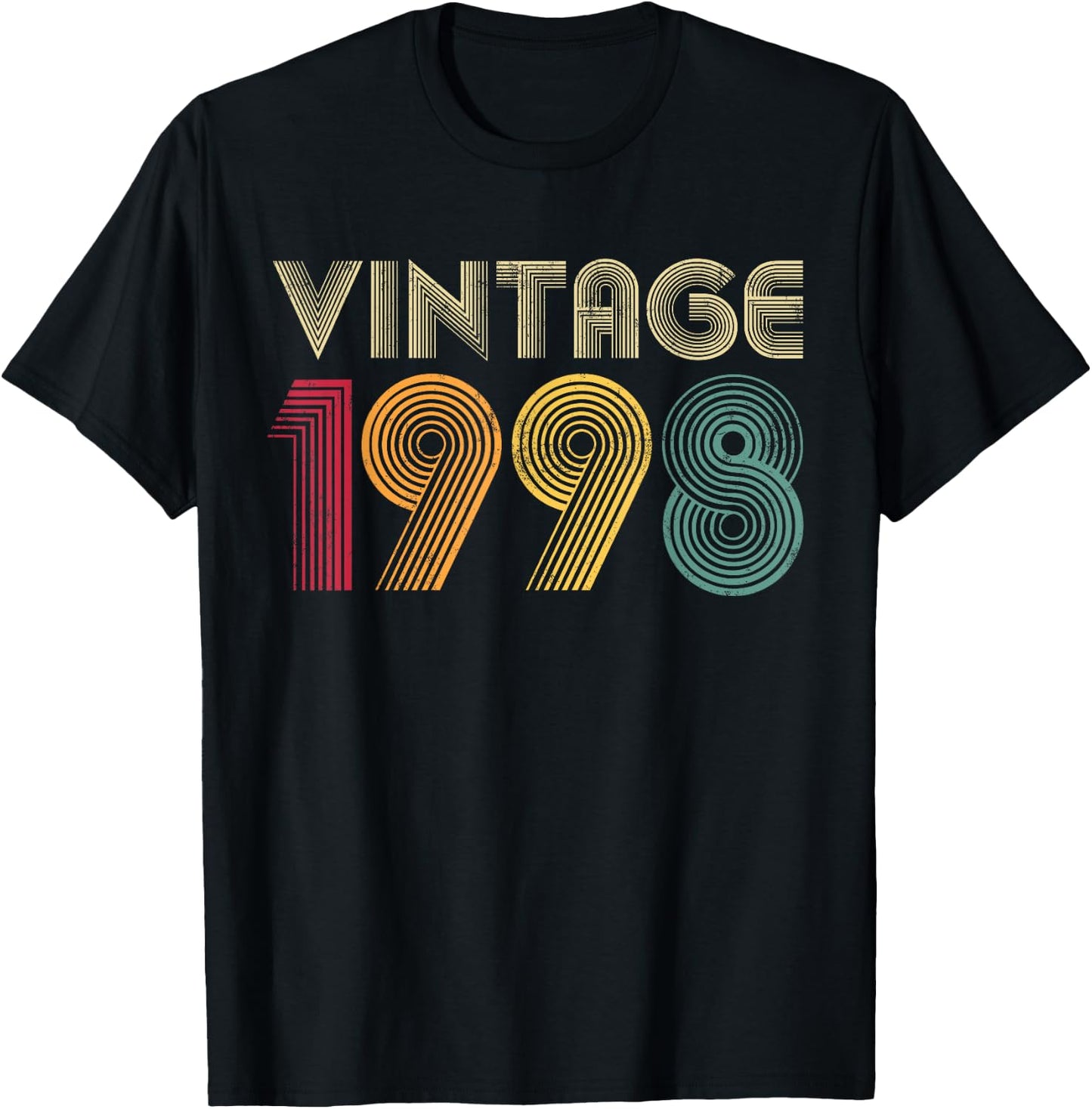 27th Birthday Gift Classic 1998 Vintage Men Women 27 Years T-Shirt - T-Shirt | Black