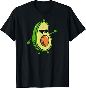 Sweet Dancing Avocado - Guacamole Avocado Graphics T-Shirt - T-Shirt | Black