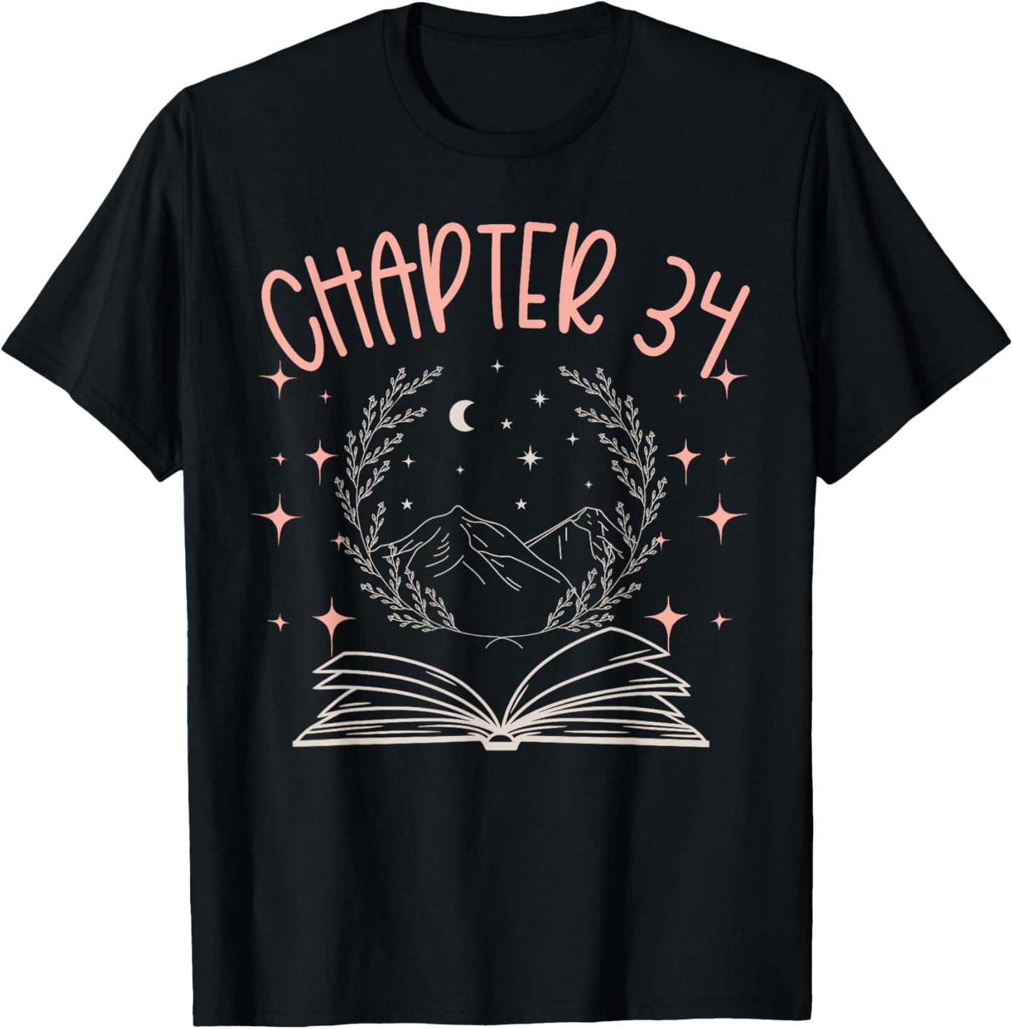 34th Birthday Women Book Lovers Chapter 34 Its My Birthday T-Shirt - T-Shirt | Black