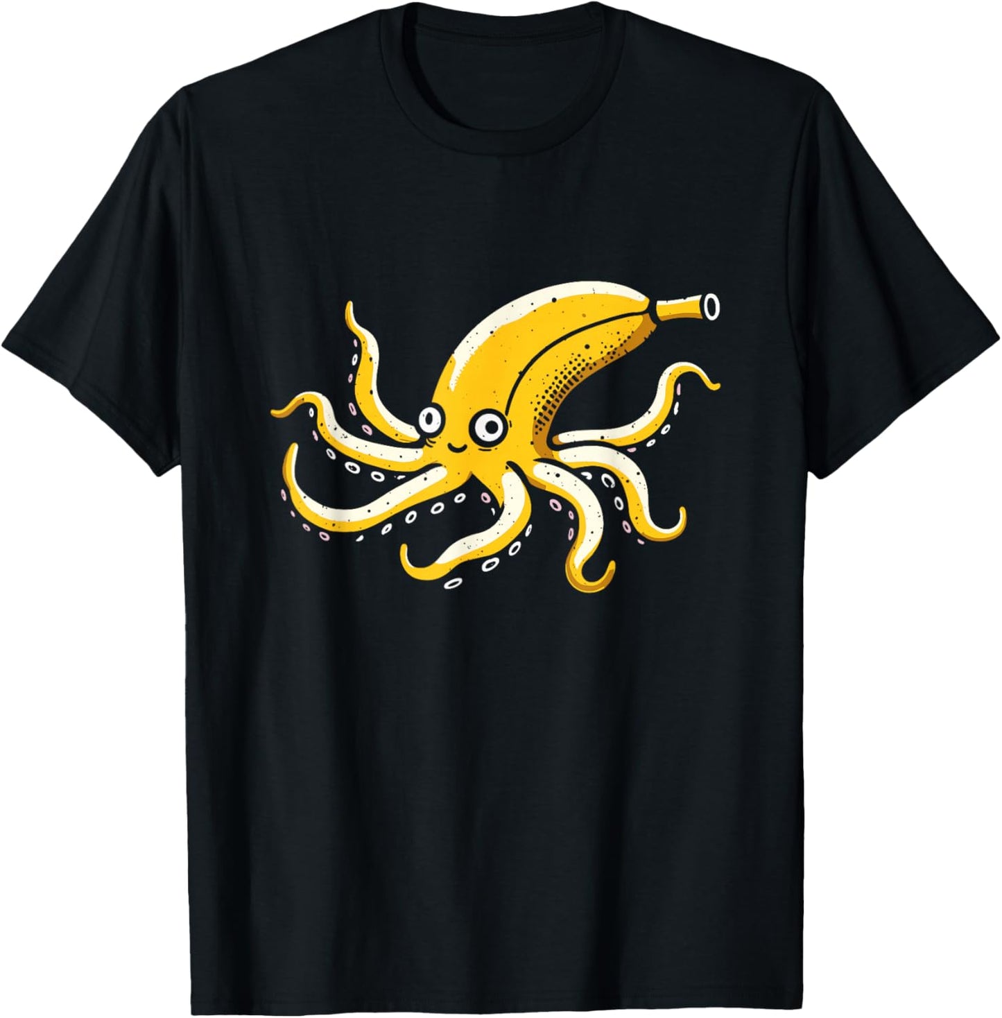 Bananacle Banana Tentacles - Funny Banana Squid Octopus Pun T-Shirt - T-Shirt | Black