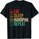Handpan Eat Sleep Handpan Repeat Handpan T-Shirt - T-Shirt | Black