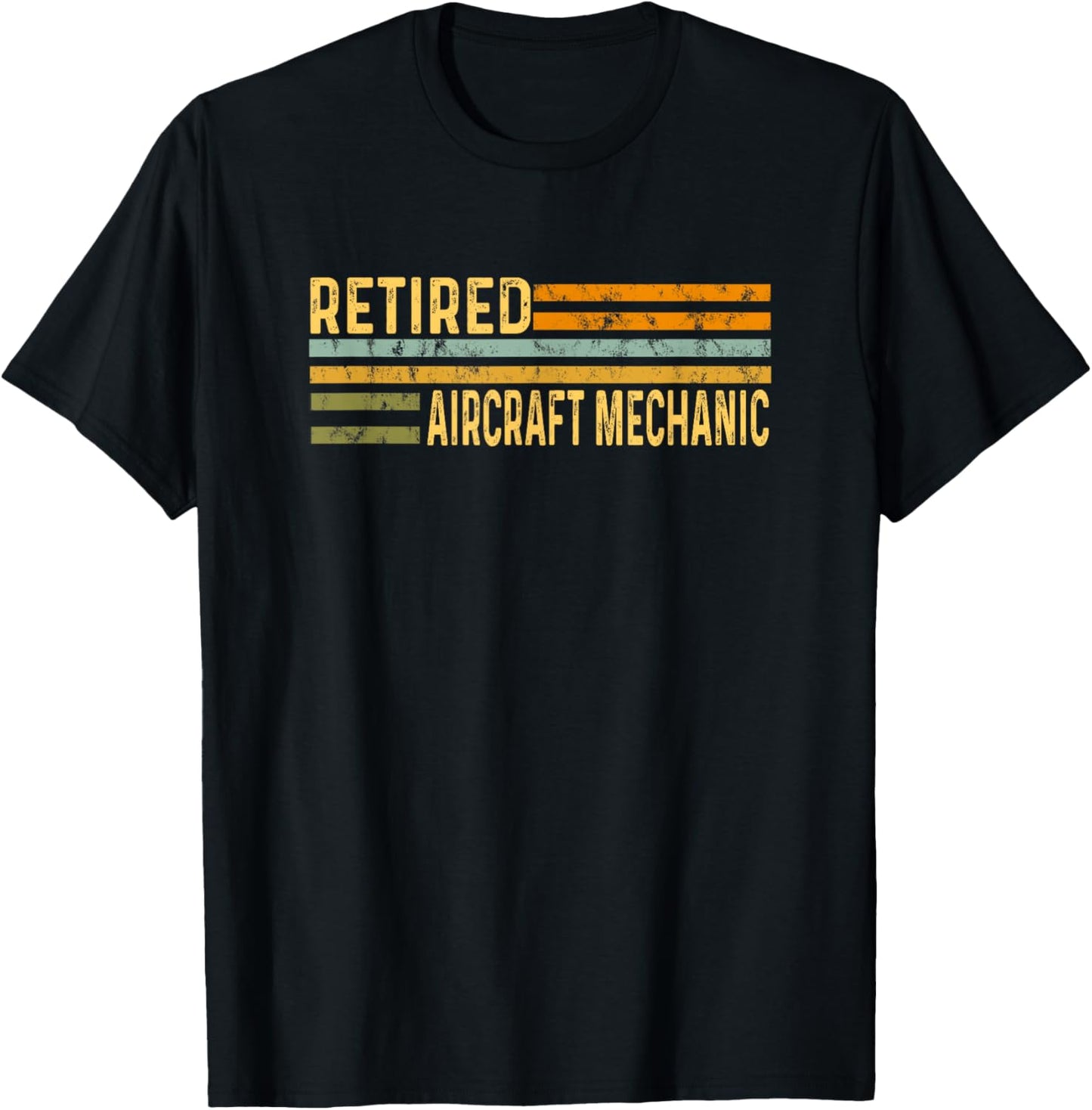 Retired Aircraft Mechanic - Retirement Retire Airplane Plane T-Shirt - T-Shirt | Black