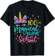 100th Day of School Unicorn 100 Magical Days Teacher Girls T-Shirt - T-Shirt | Black