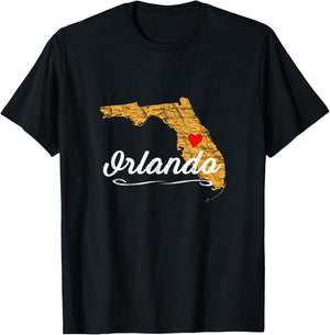City of ORLANDO FLORIDA | Vacation Souvenir - Merch -Graphic T-Shirt - T-Shirt | Black