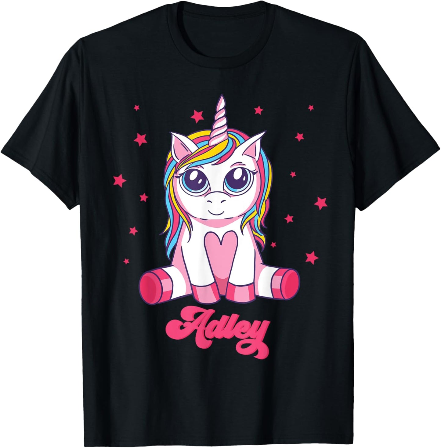Adley Merch Unicorn Design T-Shirt - T-Shirt | Black