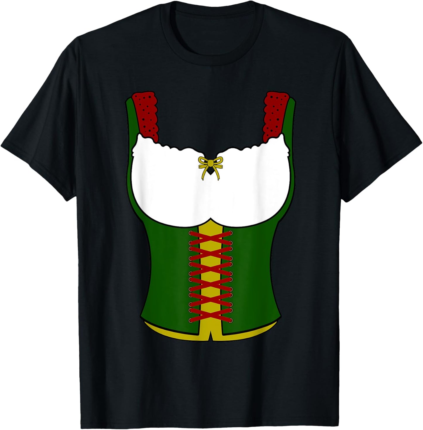 Dirndl Oktoberfest Blouse Dresses Women Costume T-Shirt - T-Shirt | Black