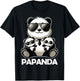 Funny Dad Papa Quotes for Father's Day Father Panda Papanda T-Shirt - T-Shirt | Black