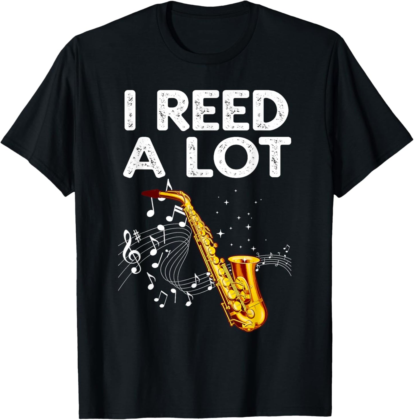 Funny Saxophone Design Women Tenor Saxophone Player T-Shirt - T-Shirt | Black