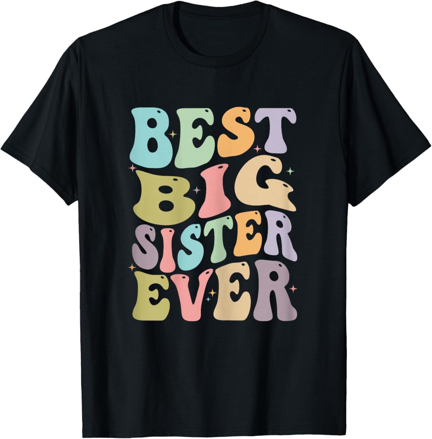 Youth Best Big Sister Ever girl's baby announcement idea T-Shirt - T-Shirt | Black