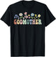 Godmother Gifts Women Wildflower Floral Design Godmother T-Shirt - T-Shirt | Black