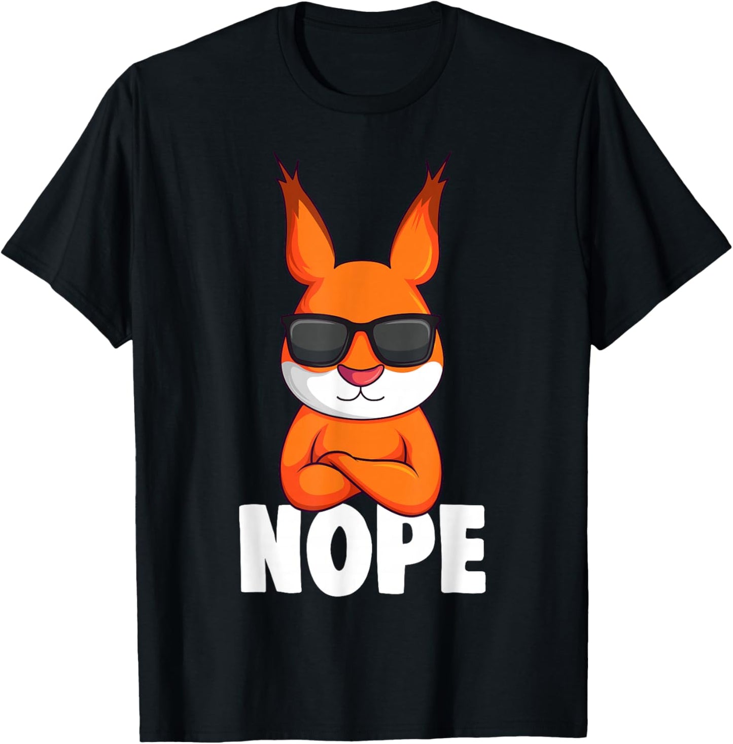 Eichhörnchen Nope Kinder Jungen Mädchen T-Shirt - T-Shirt | Black