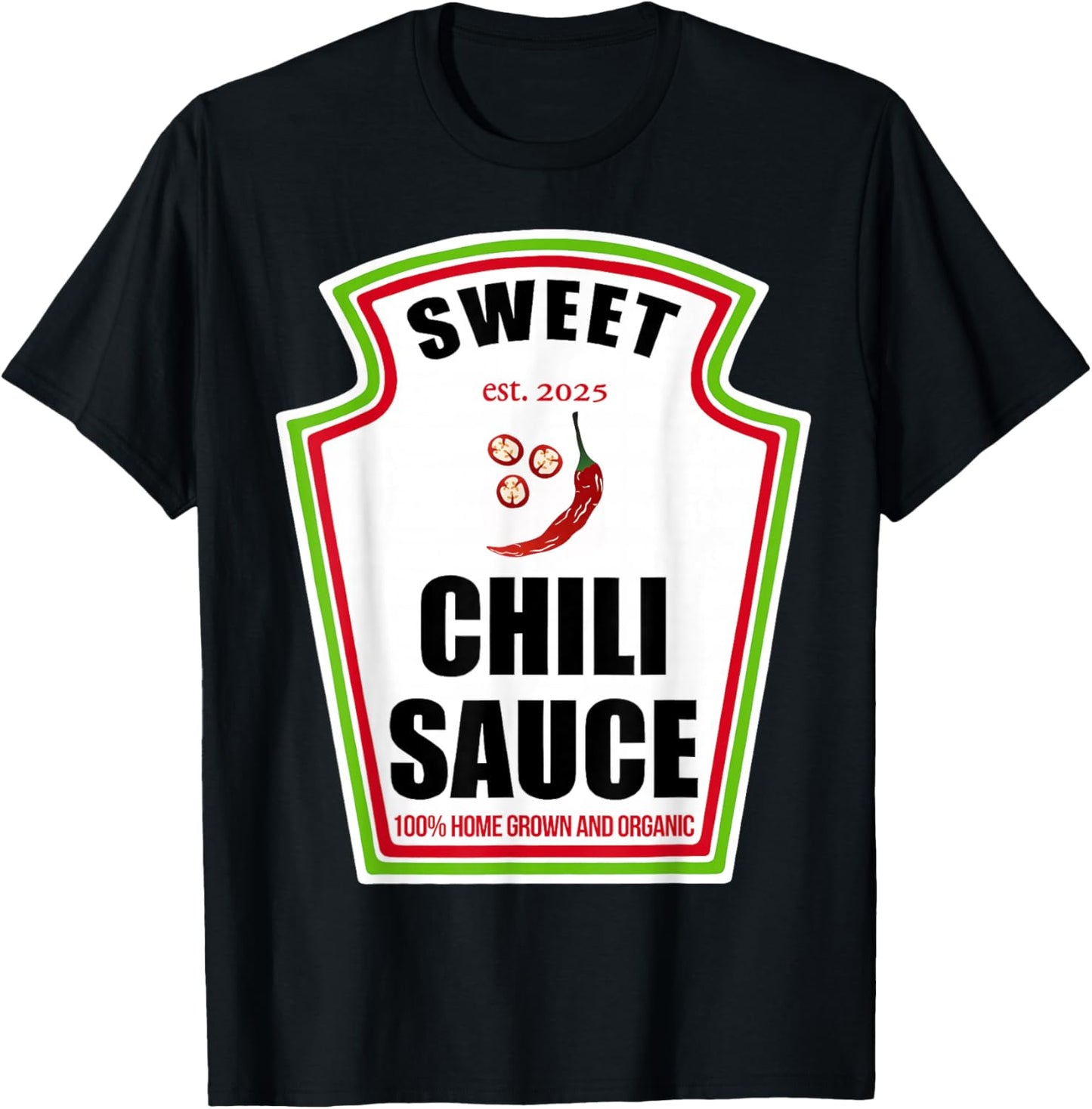 Sweet Chili Sauce Condiment Spice Costume Party Matching T-Shirt - T-Shirt | Black