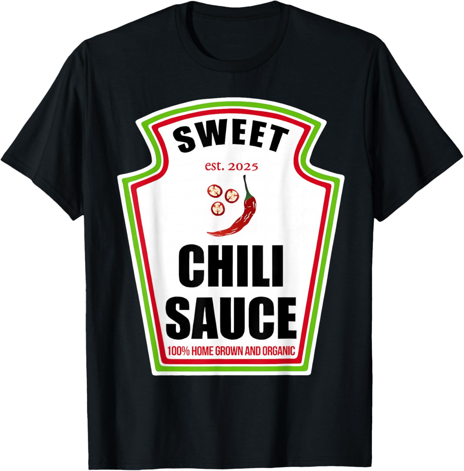 Sweet Chili Sauce Condiment Spice Costume Party Matching T-Shirt - T-Shirt | Black