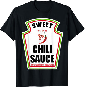 Sweet Chili Sauce Condiment Spice Costume Party Matching T-Shirt - T-Shirt | Black
