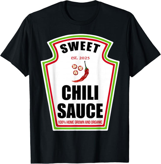Sweet Chili Sauce Condiment Spice Costume Party Matching T-Shirt - T-Shirt | Black