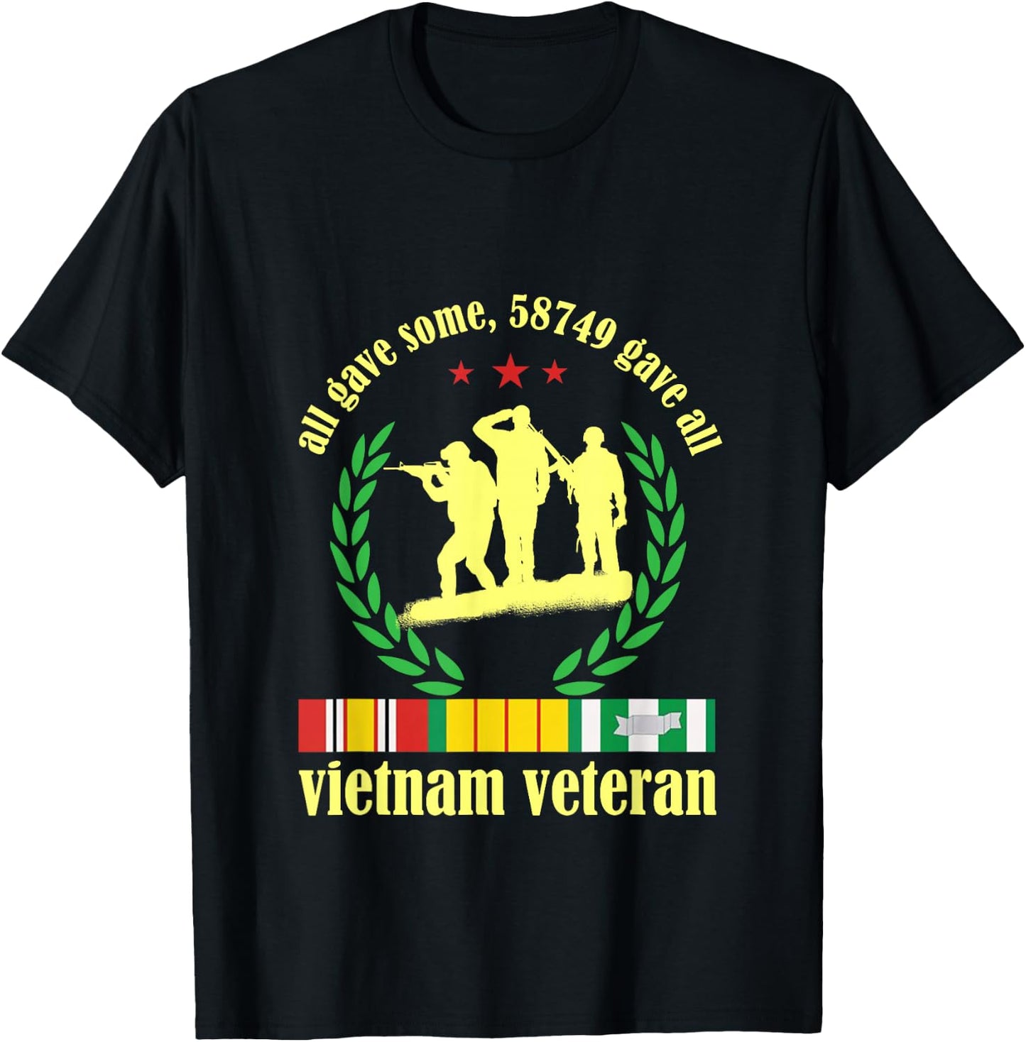 Vietnam Veteran some Gave All Nam Vet T-Shirt - T-Shirt | Black