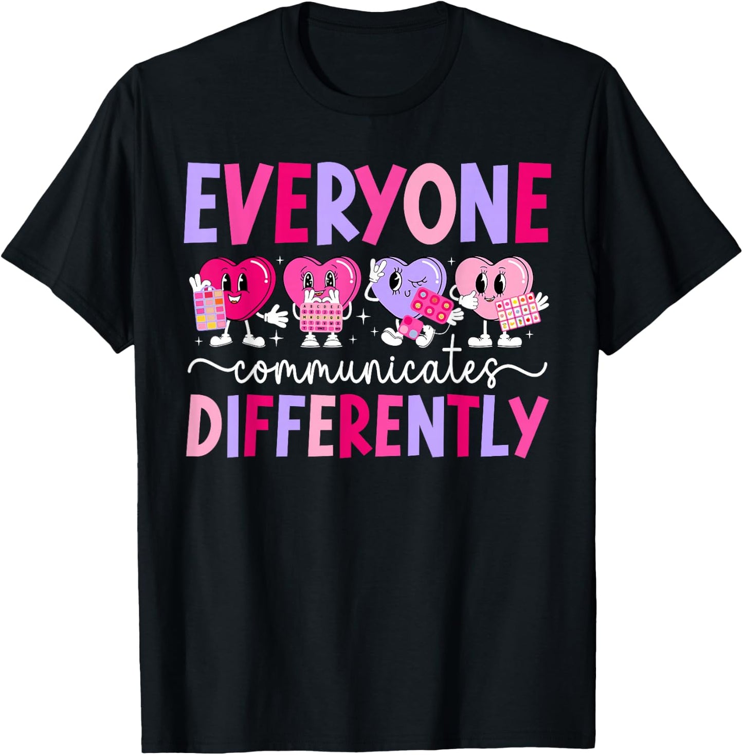 Cute Valentine ABA Therapist Valentines Day ABA Therapy T-Shirt - T-Shirt | Black
