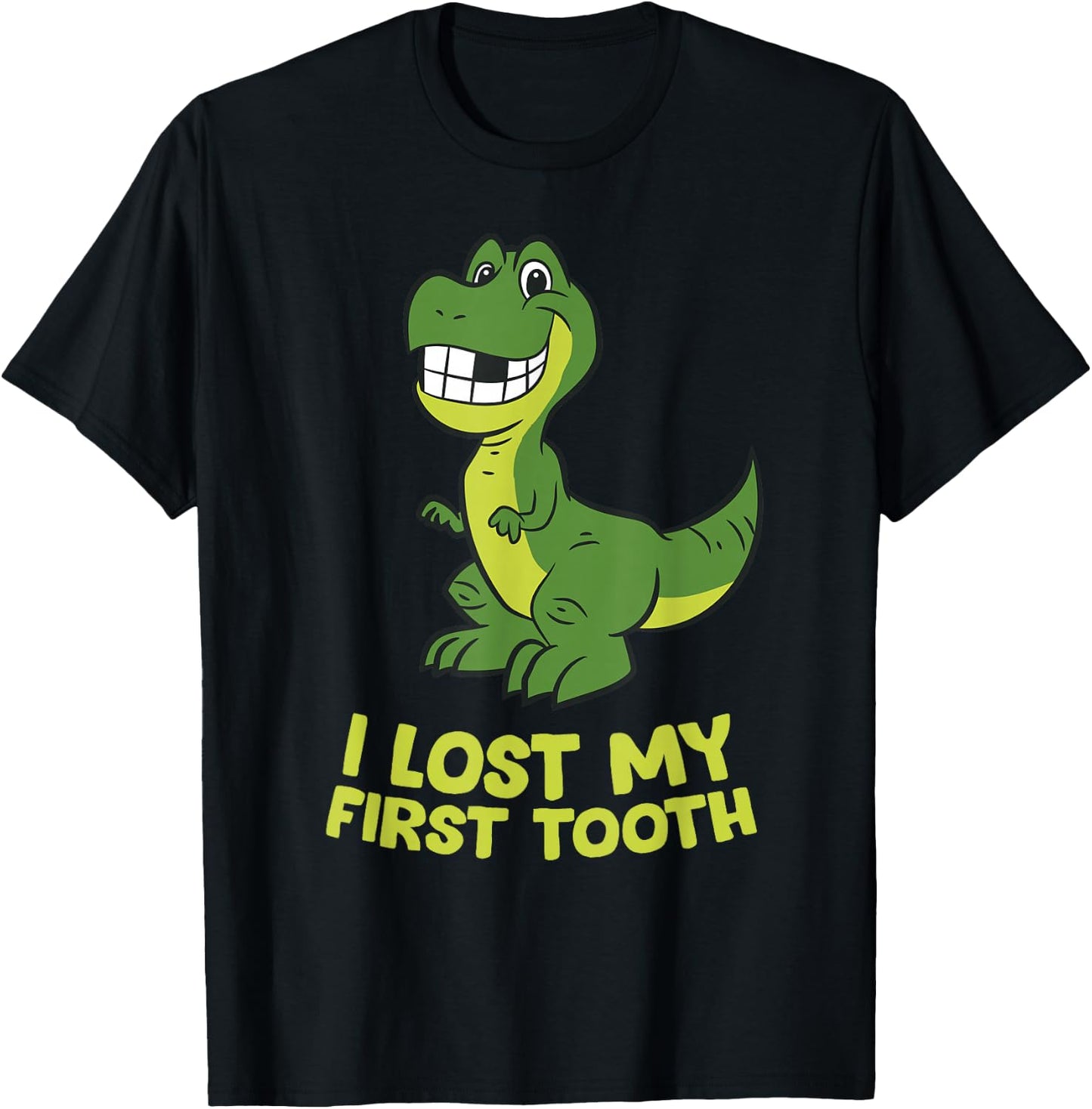Dinosaurs Ich habe meinen ersten Zahn Verloren T-Shirt - T-Shirt | Black