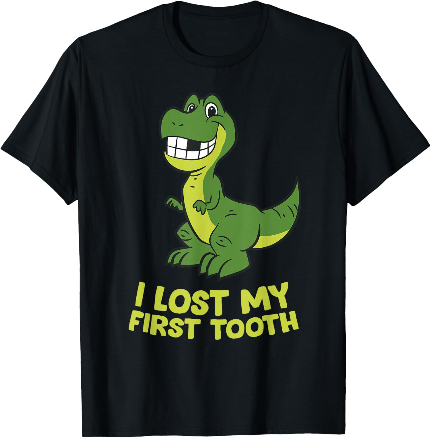 Dinosaurs Ich habe meinen ersten Zahn Verloren T-Shirt - T-Shirt | Black