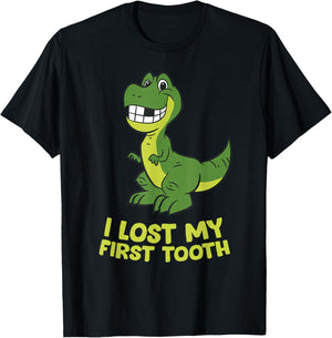 Dinosaurs Ich habe meinen ersten Zahn Verloren T-Shirt - T-Shirt | Black