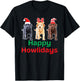 Black Yellow Chocolate Lab Christmas Labrador Howlidays T-Shirt - T-Shirt | Black