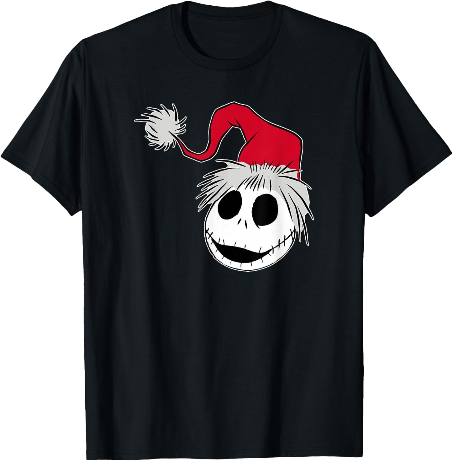 Disney The Nightmare Before Christmas Jack Santa Hat T-Shirt - T-Shirt | Black