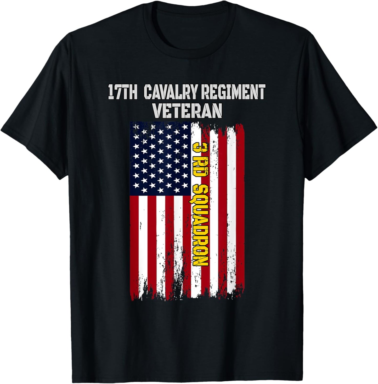 3rd Squadron 17th Cavalry Regiment Veterans Father Grandpa T-Shirt - T-Shirt | Black