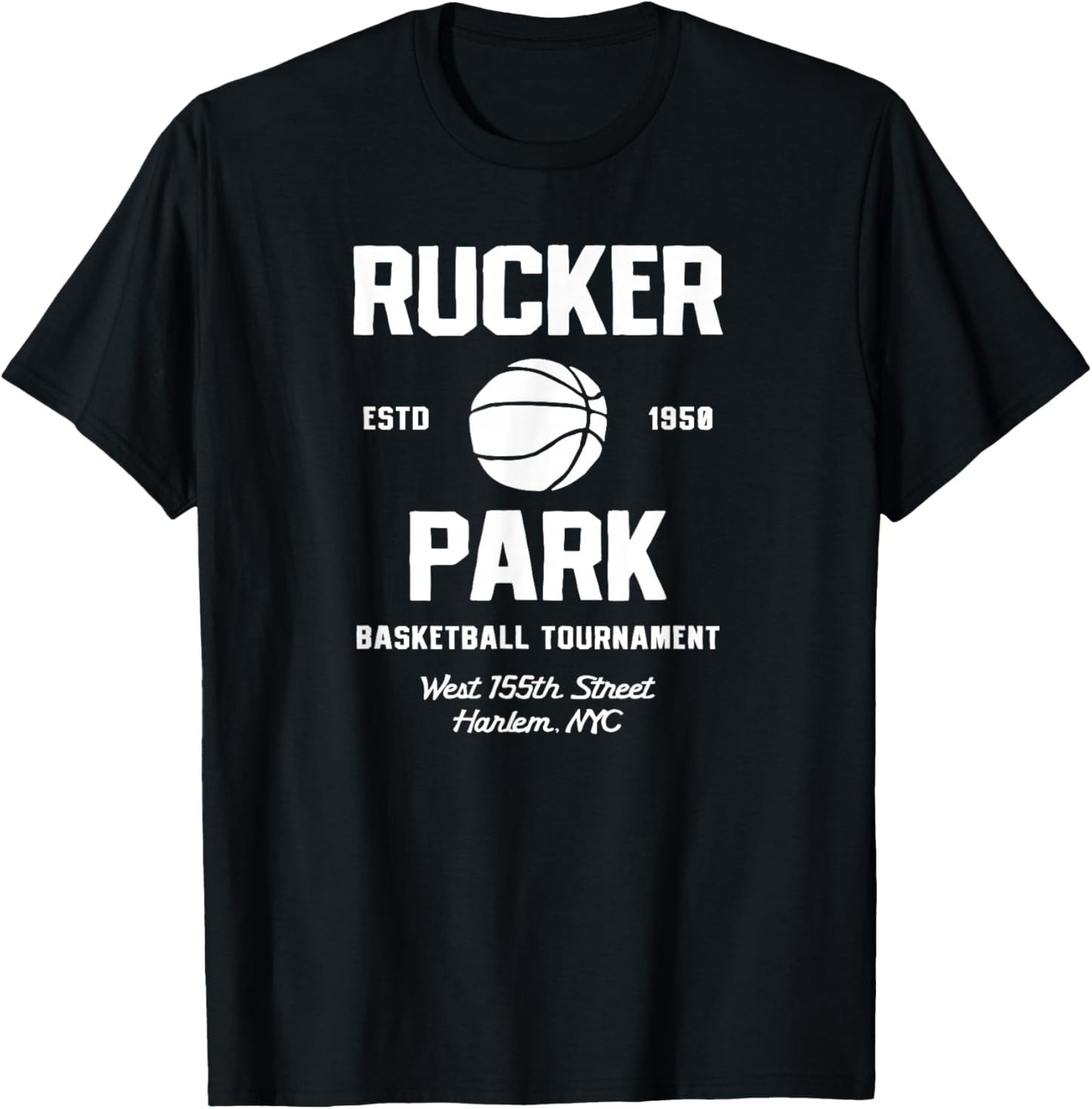 Rucker Park Basketball Tournament Harlem NYC Streetball T-Shirt - T-Shirt | Black