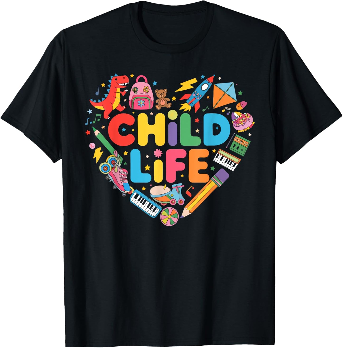 Child Life Specialist Play Therapy Pediatric Healthcare T-Shirt - T-Shirt | Black