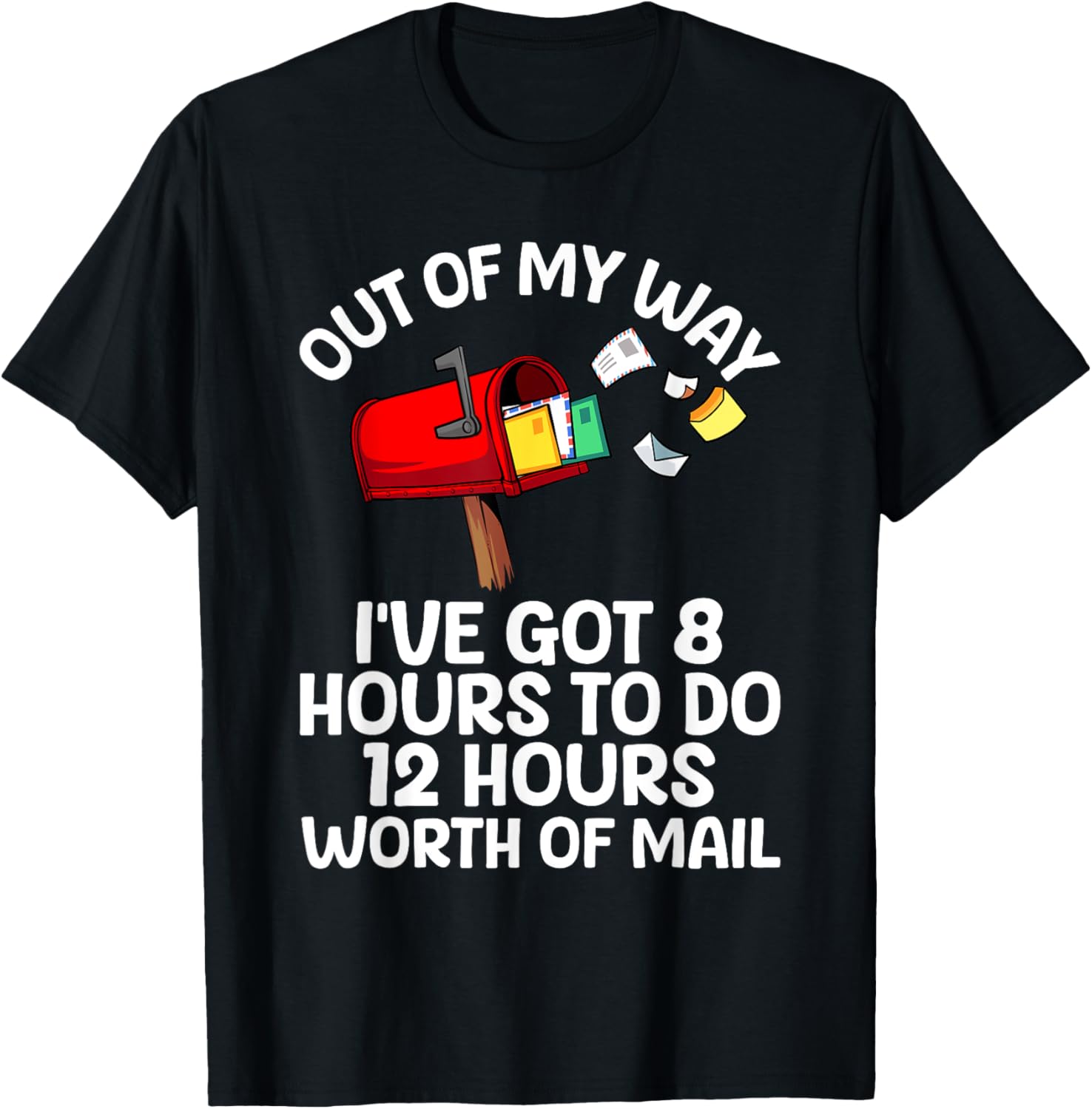 Funny Mailman Art Women Mail Carrier Postal Worker T-Shirt - T-Shirt | Black