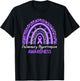 Leopard Rainbow Ribbon Pulmonary Hypertension Awareness T-Shirt - T-Shirt | Black