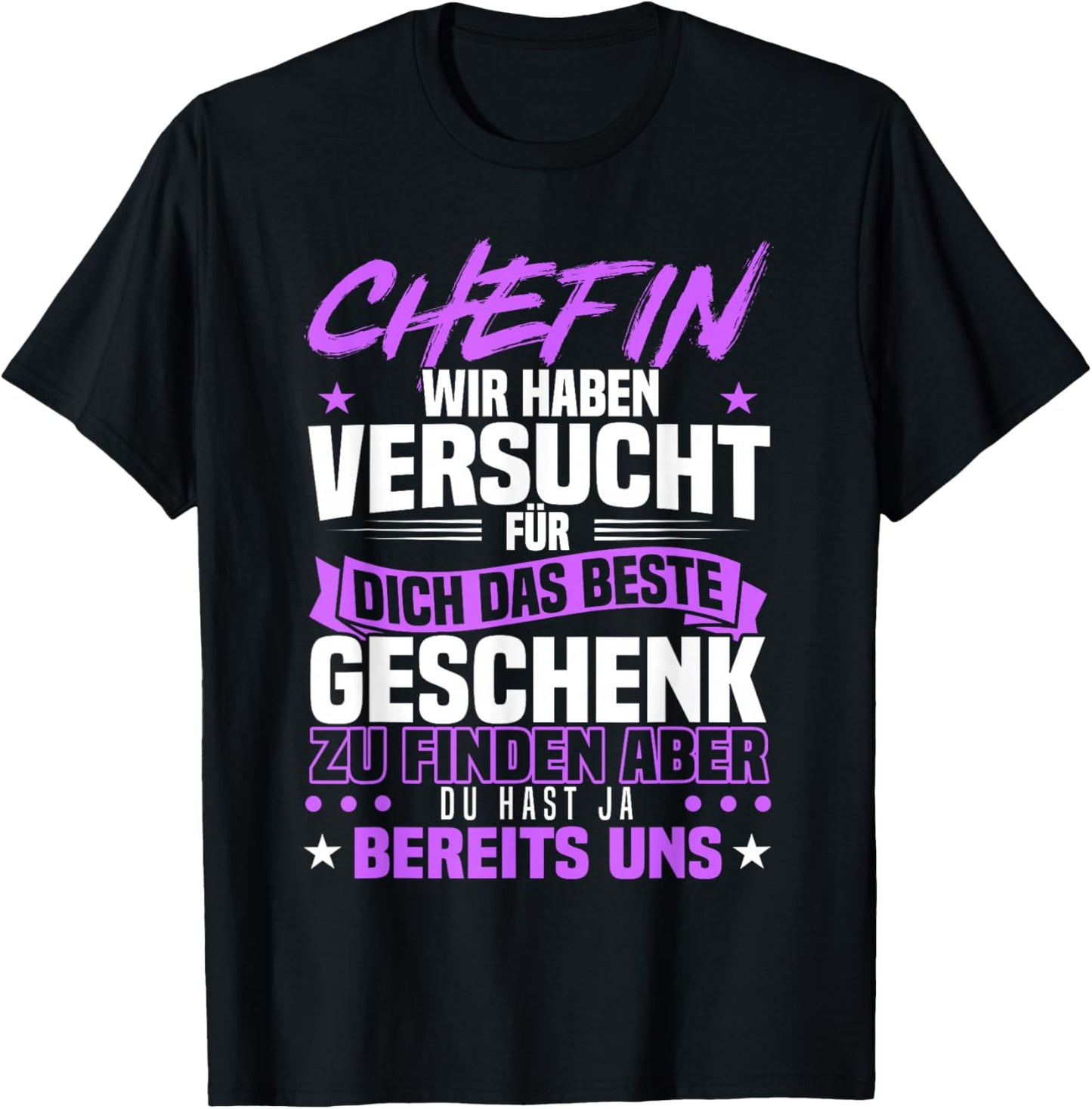 Beste Chefin Abschied Geburtstag Mitarbeiter Spruch Lustig T-Shirt - T-Shirt | Black