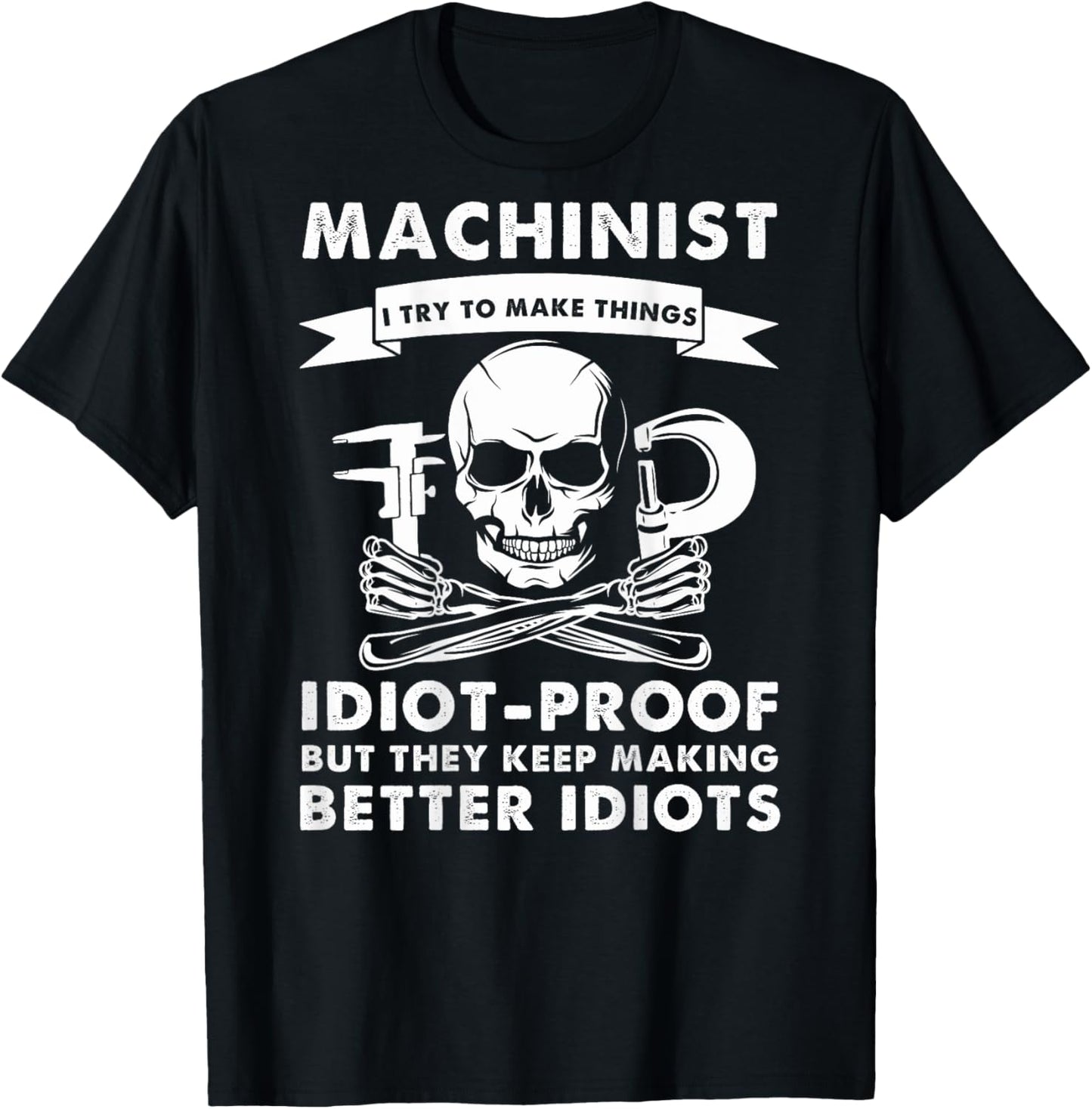 Funny Machinist Idea For Dad CNC Machine Operator (On Back) T-Shirt - T-Shirt | Black