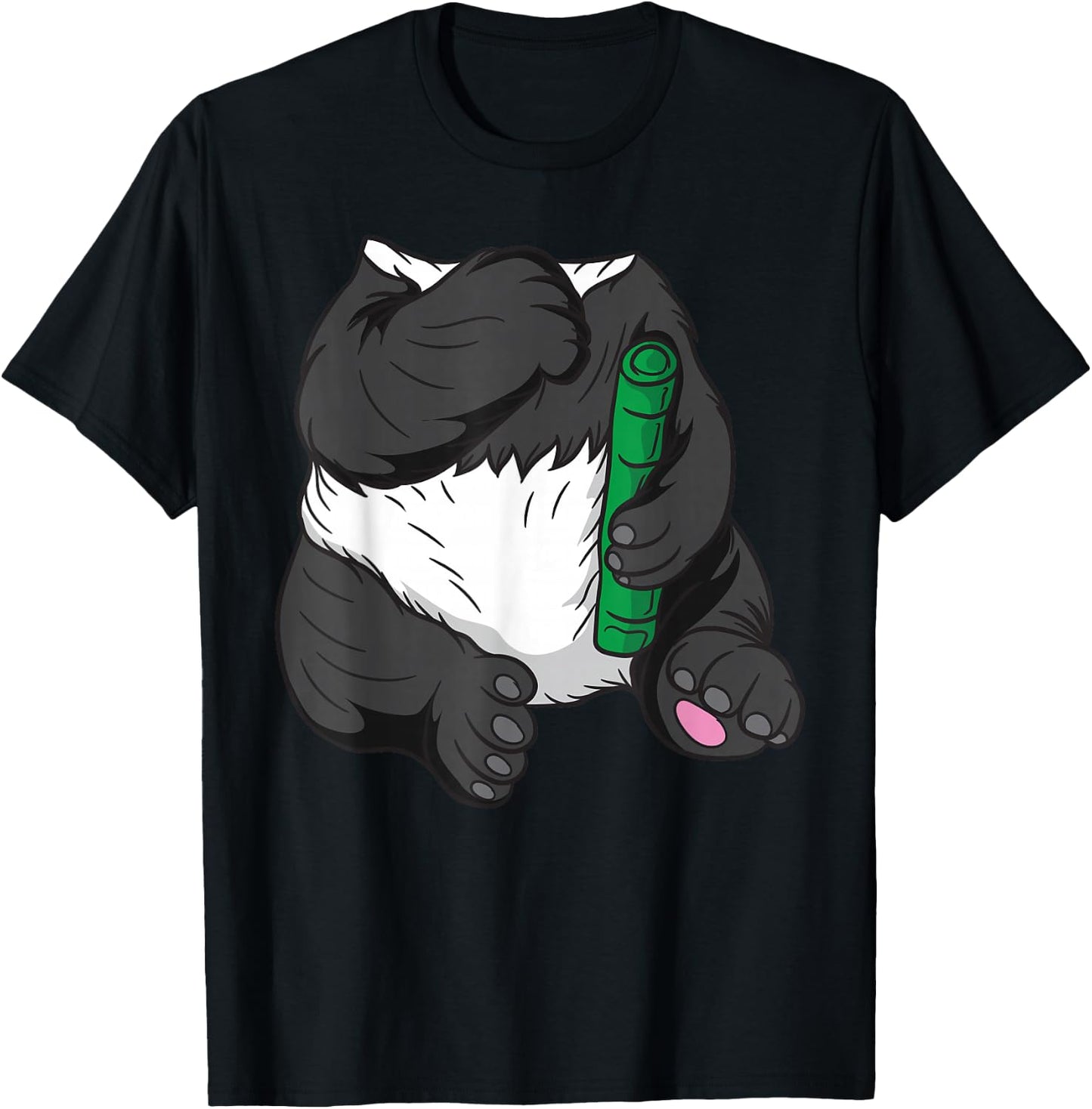 Funny Headless Panda Halloween Giant Bear Easy Quick Costume T-Shirt - T-Shirt | Black