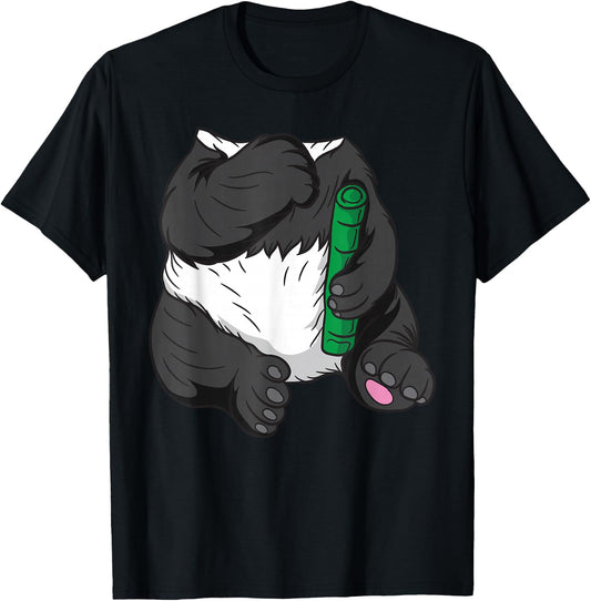 Funny Headless Panda Halloween Giant Bear Easy Quick Costume T-Shirt - T-Shirt | Black
