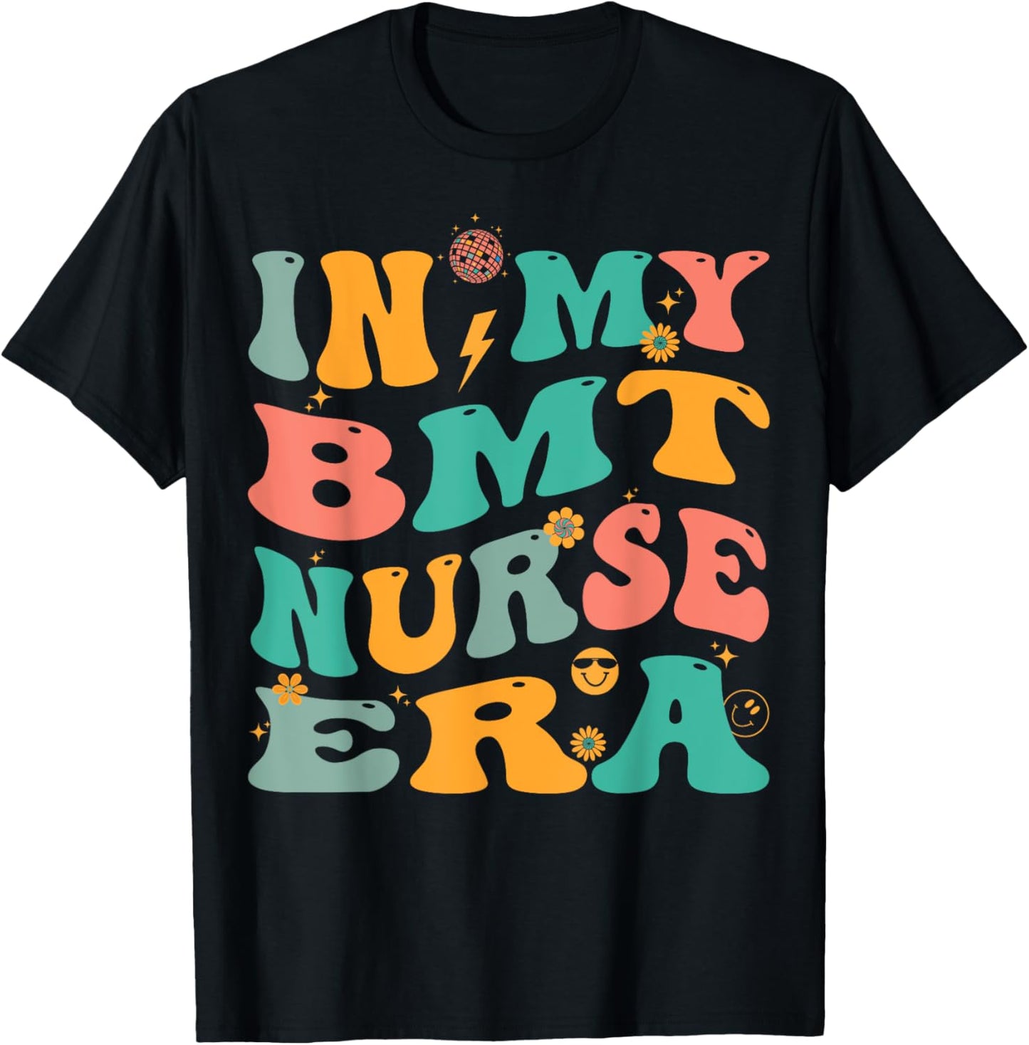 In My BMT Nurse Era Retro BMT Nursing T-Shirt - T-Shirt | Black